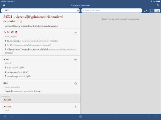 Ultralingua Dutch-German iPad screenshot 3 - Reference app
