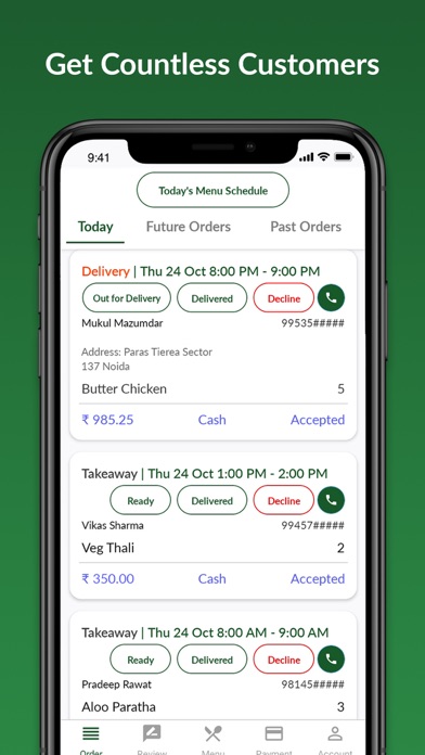 Homefoodi - Vendor Application Screenshot