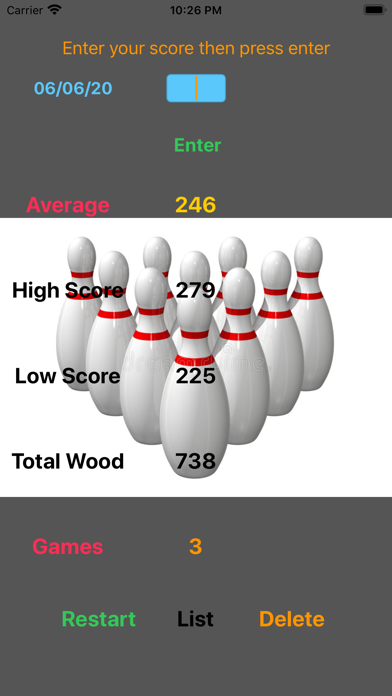 Screenshot #1 pour Bowl Stats