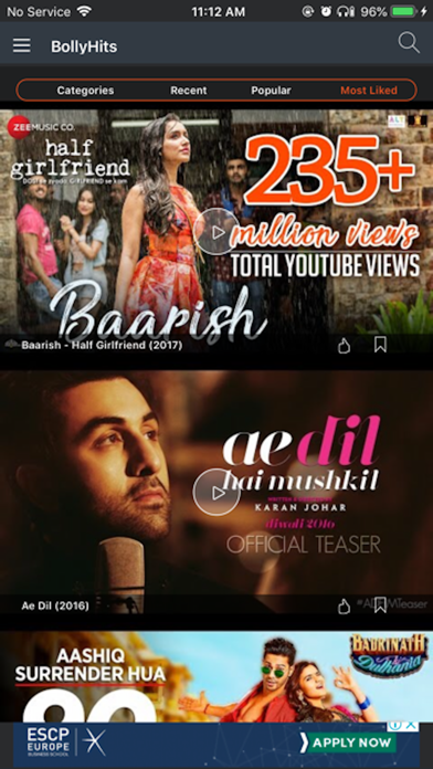 BollyHits: Hindi Videos 2022 Screenshot