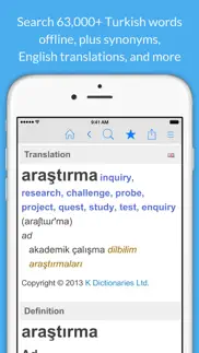 turkish dictionary & thesaurus iphone screenshot 1