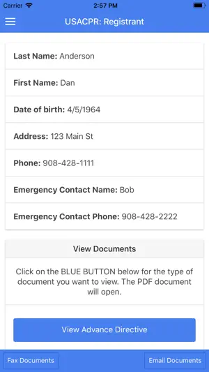 USACPR Registrant Quick Access screenshot 2
