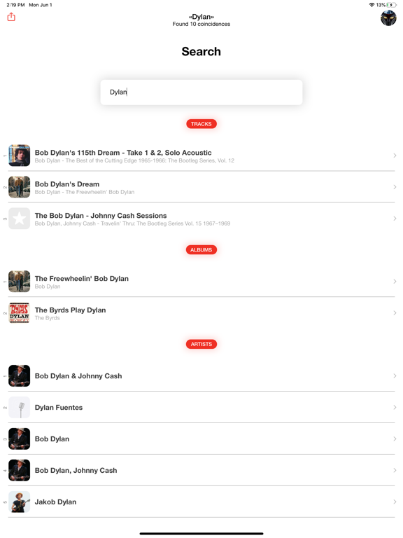 Trax Scrobbler iPad screenshot
