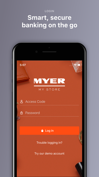 Myer Credit Card Screenshot