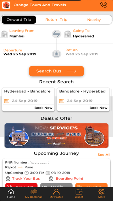 Orange Tours and Travels Screenshot