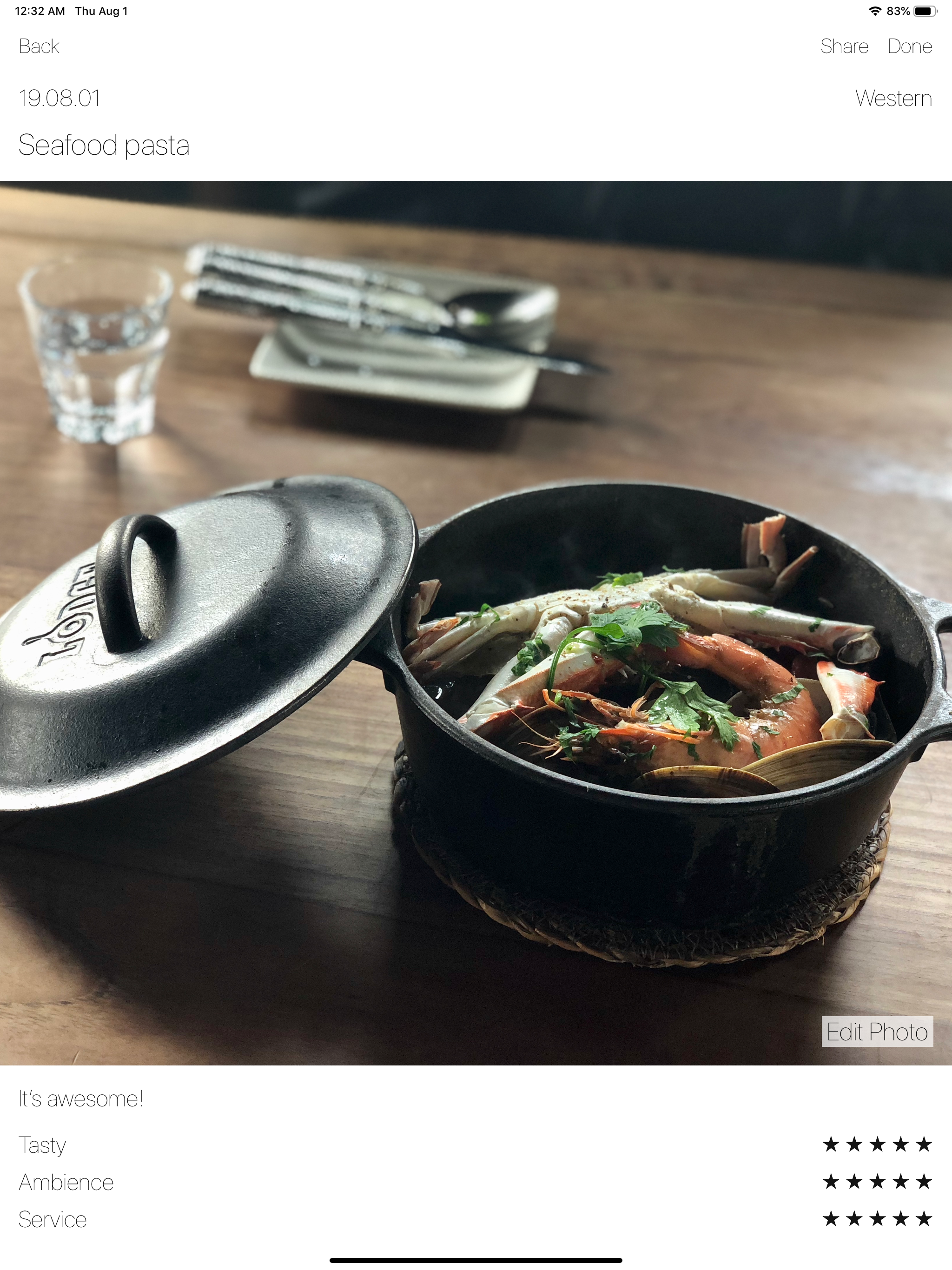 Food Diary - Photo & Story
