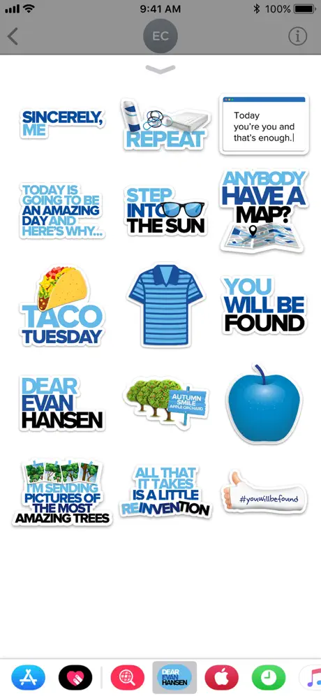 Dear Evan Hansen Stickers