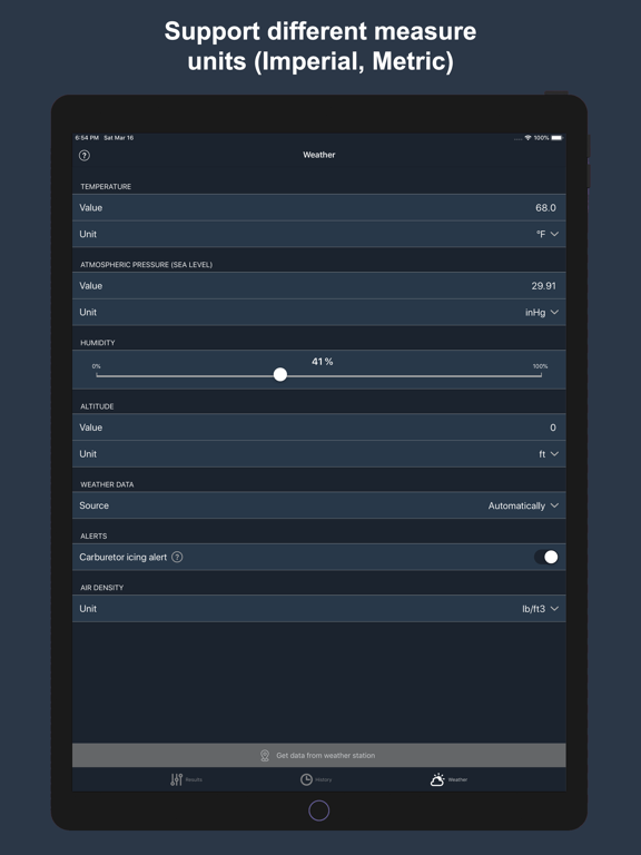 Screenshot #5 pour AirLab: Air Density & Altitude