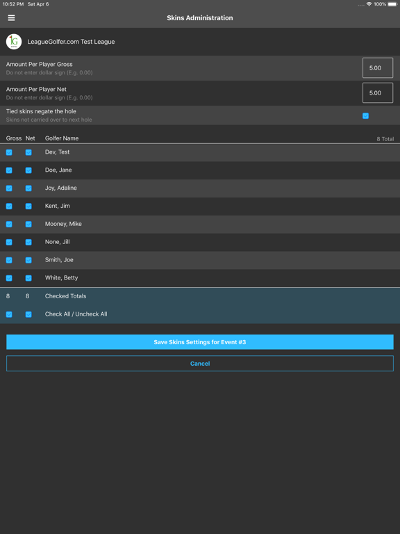 League Golfer iPad screenshot 7 - Sports app