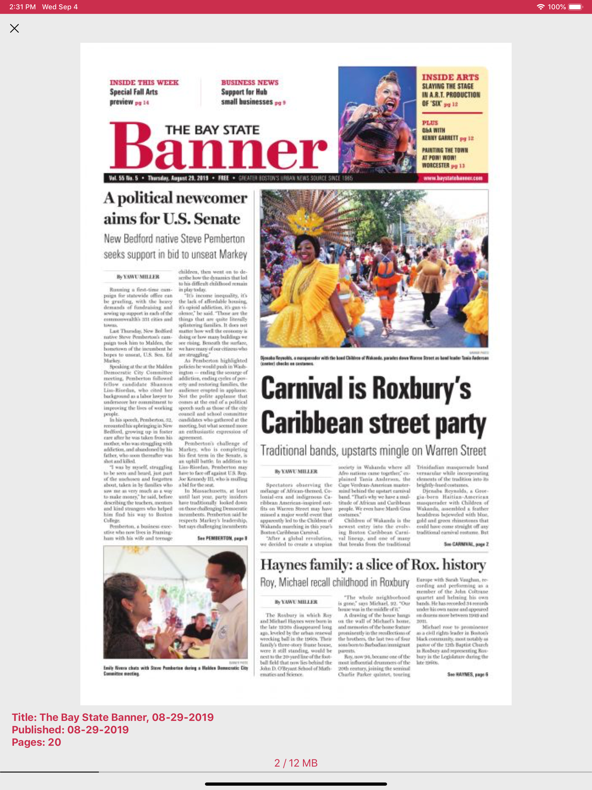 Bay State Banner Newspaper