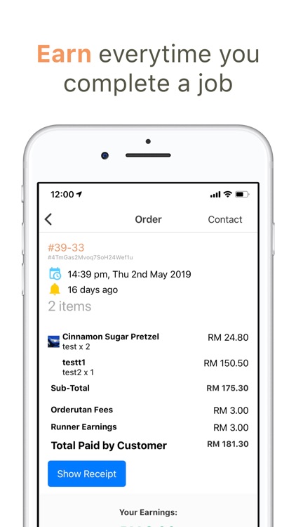 Orderutan for Runners