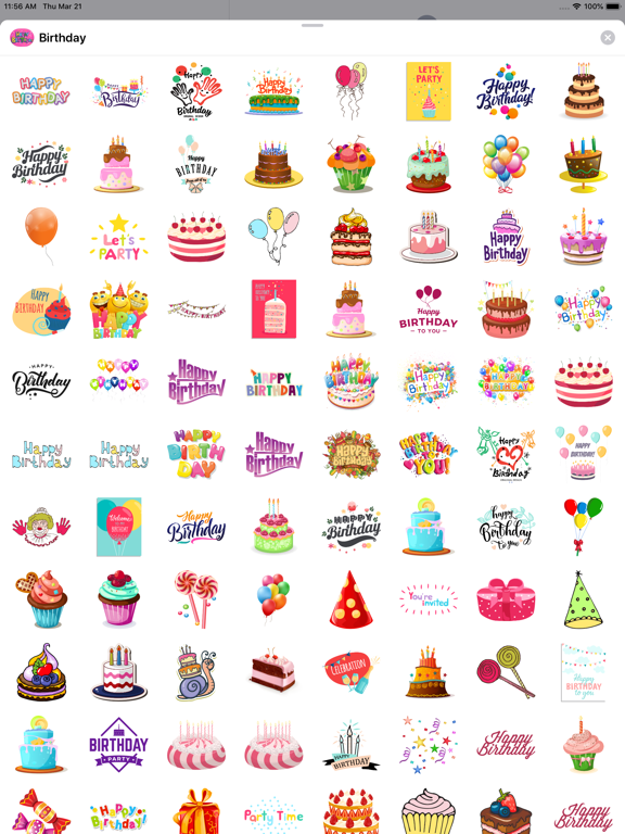 Screenshot #2 for 100+ Happy Birthday Stickers