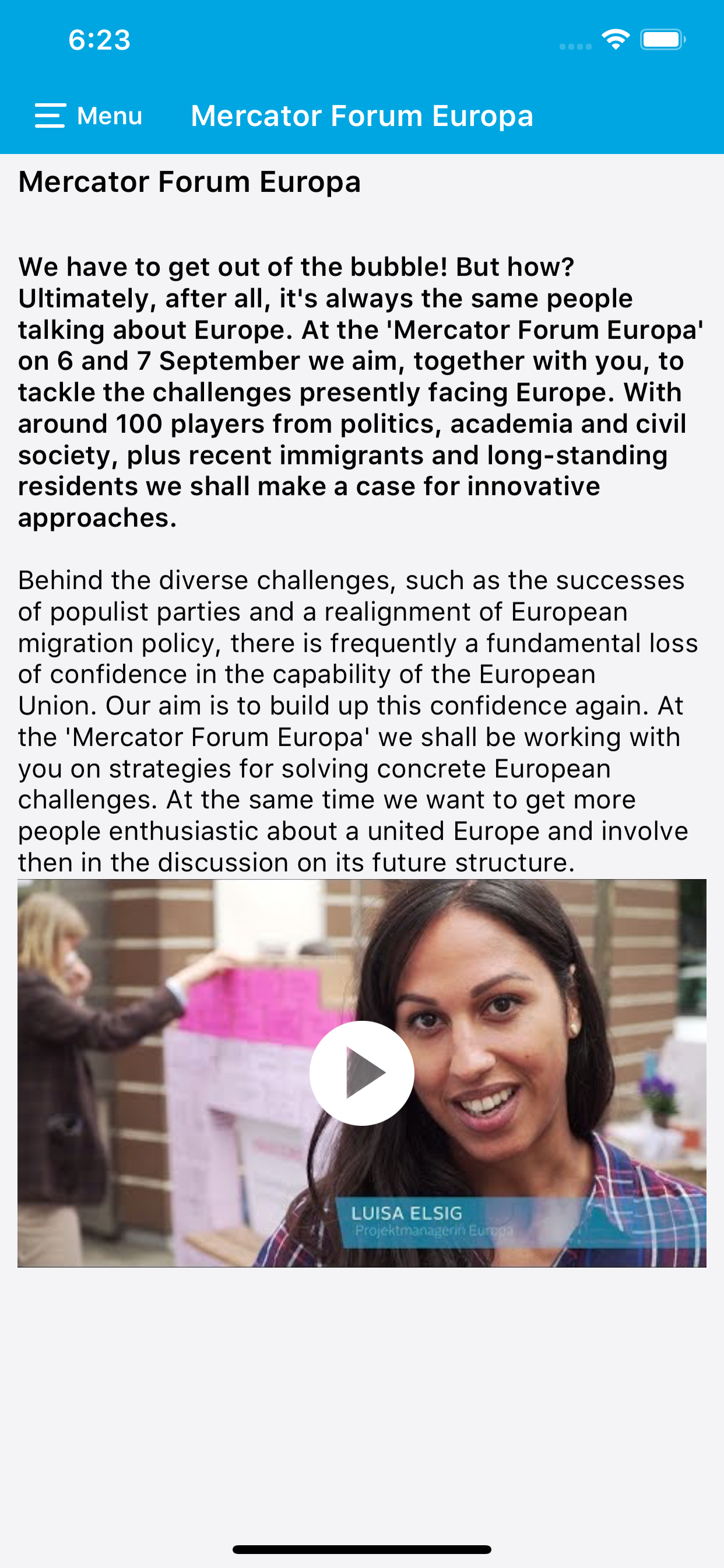 Stiftung Mercator Events screenshot 3