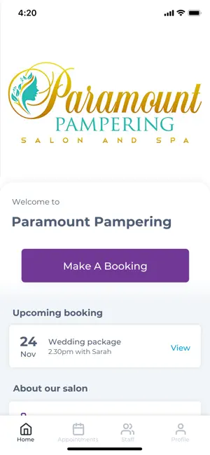 Skærmbillede 1 Paramount Pampering iphone