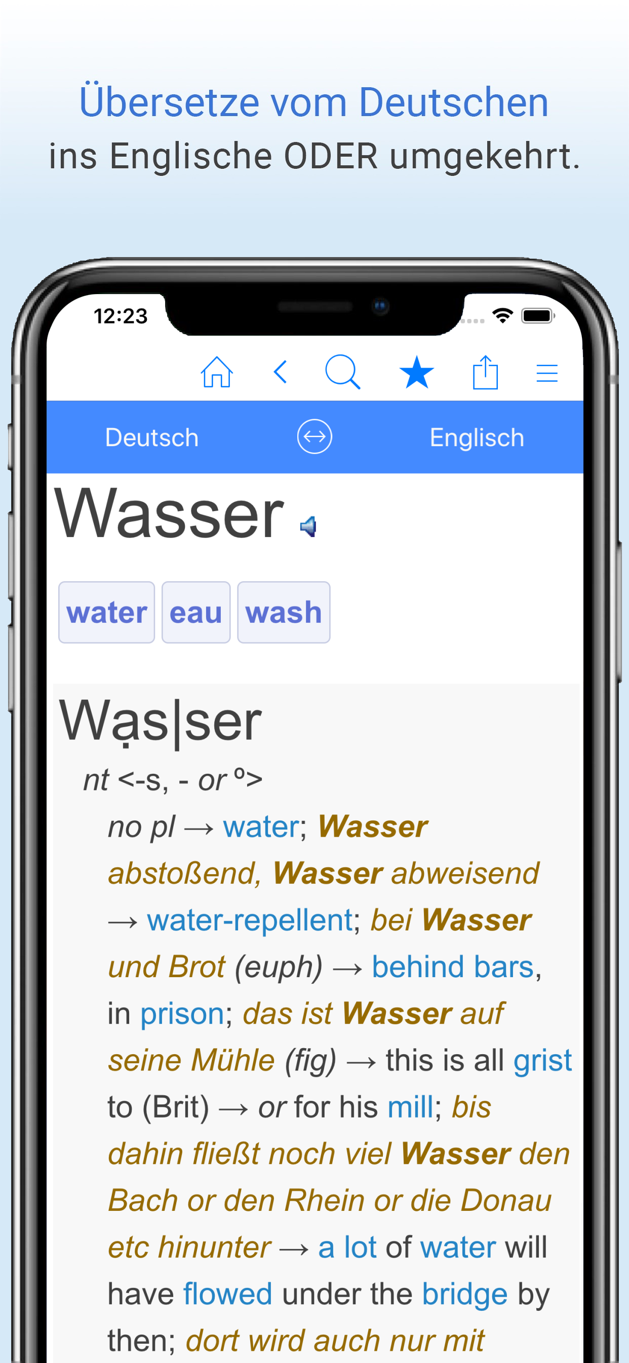 Deutsch-Englisch Wörterbuch.