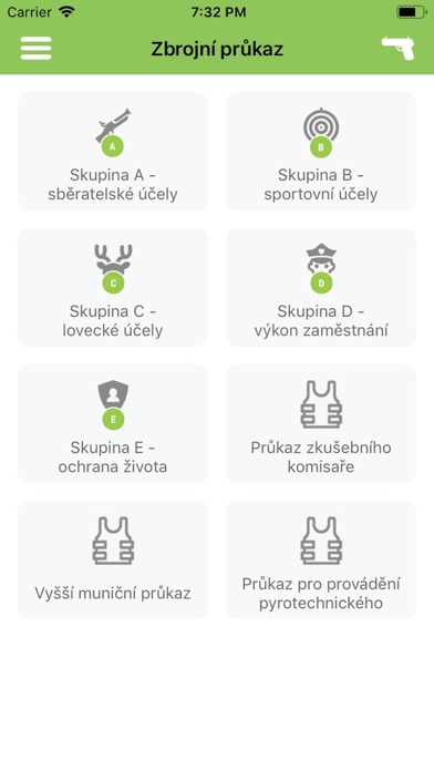Zbrojní průkaz - testy Screenshot