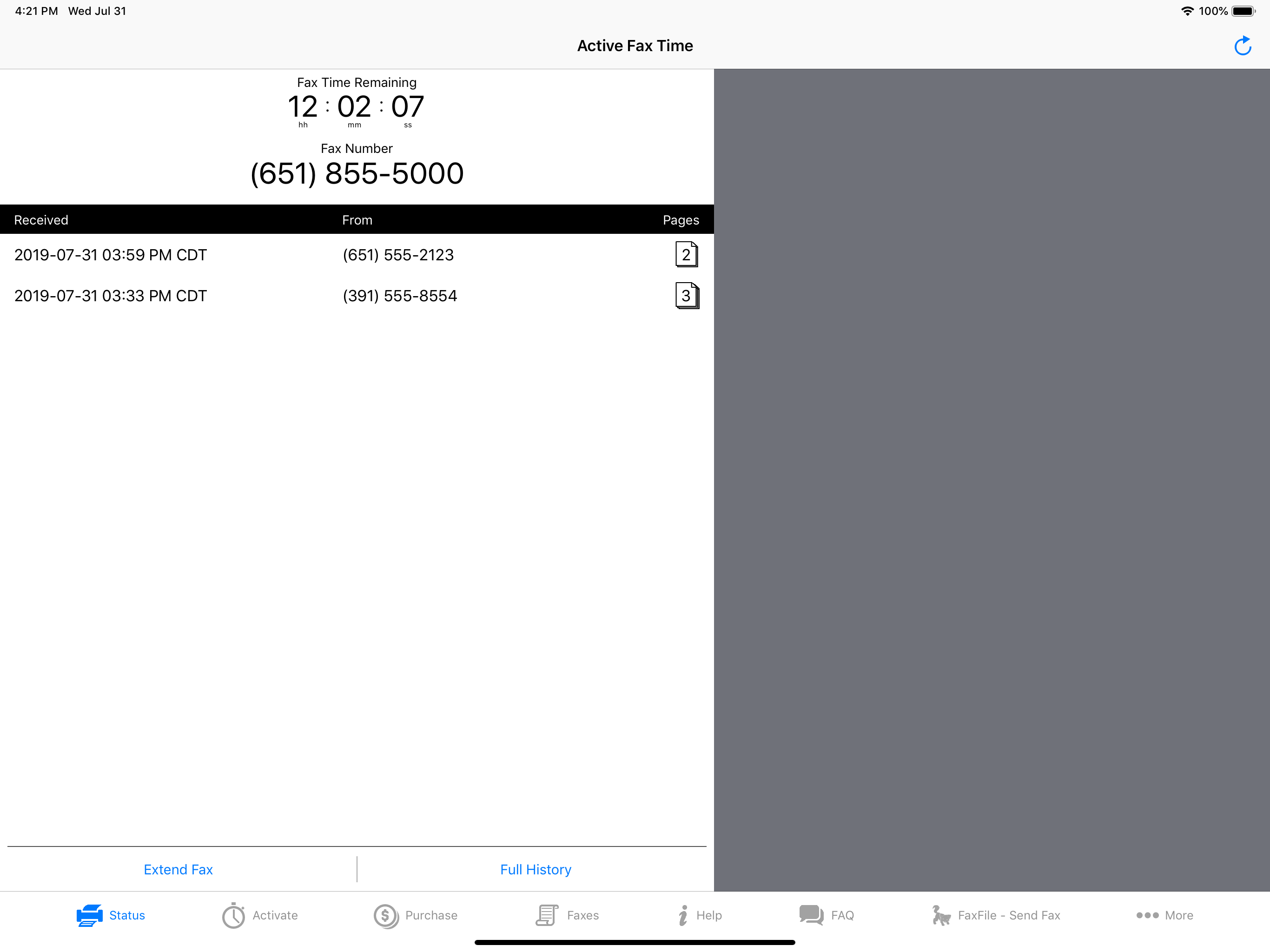 FaxReceive - receive fax app