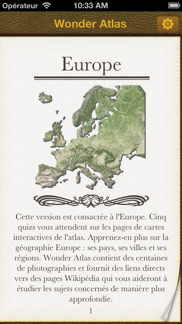 Screenshot #1 pour Europe. Le quiz Wonder Atlas.