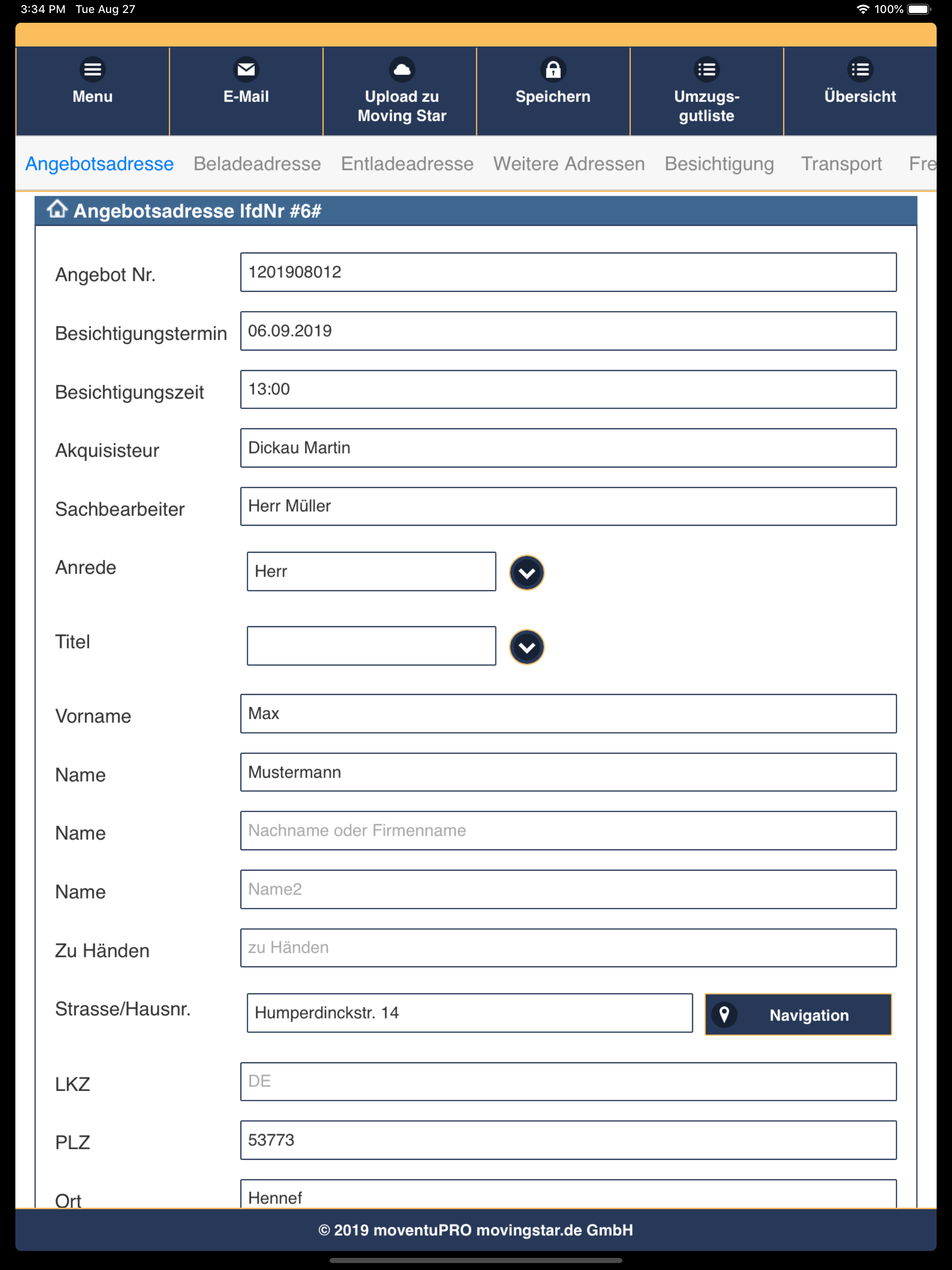 moventuPRO -Umzugsbesichtigung screenshot 9