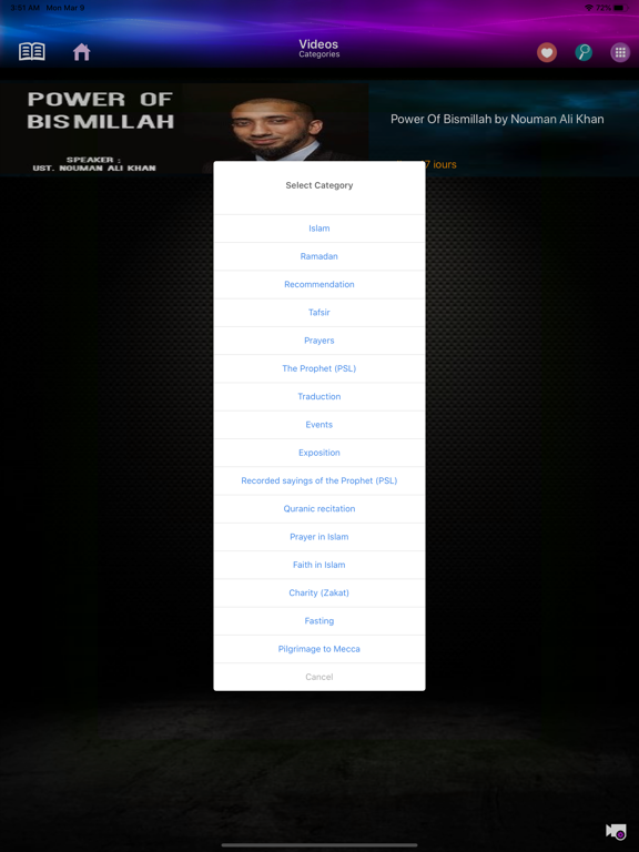 iQuranMedia - Quran Al-Kareem iPad screenshot 6 - Book app