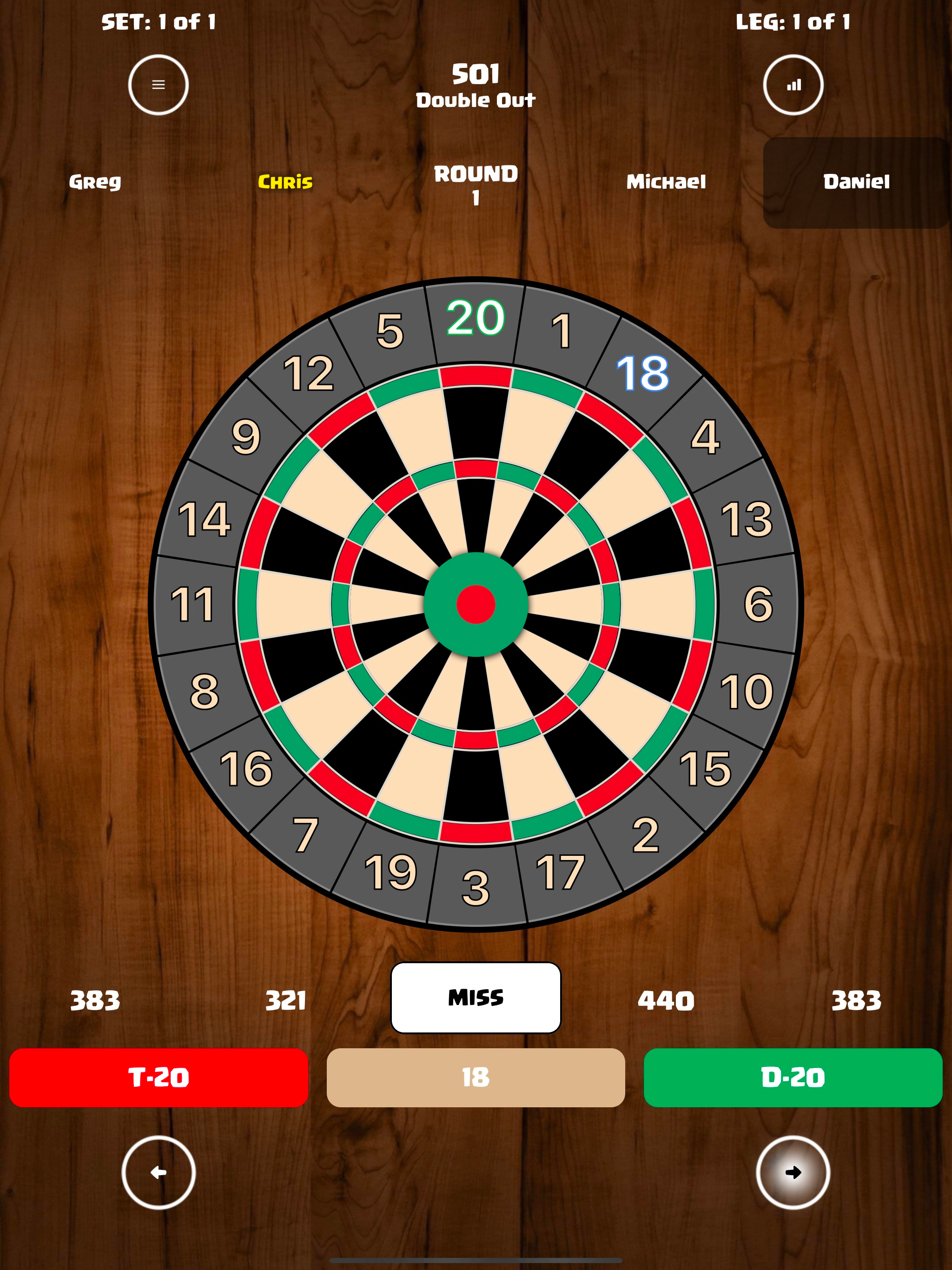 Dart Scorer Cricket and X01