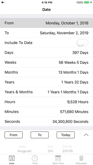 Date and Time Calculator Pro screenshot 1