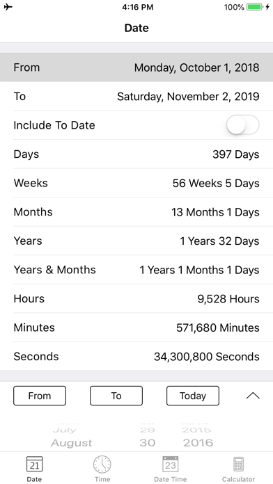 Date and Time Calculator Pro Screenshot 1