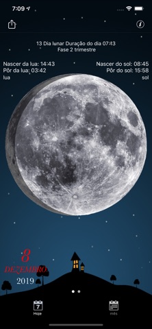 calendario de fases da lua iPhone screenshot 1