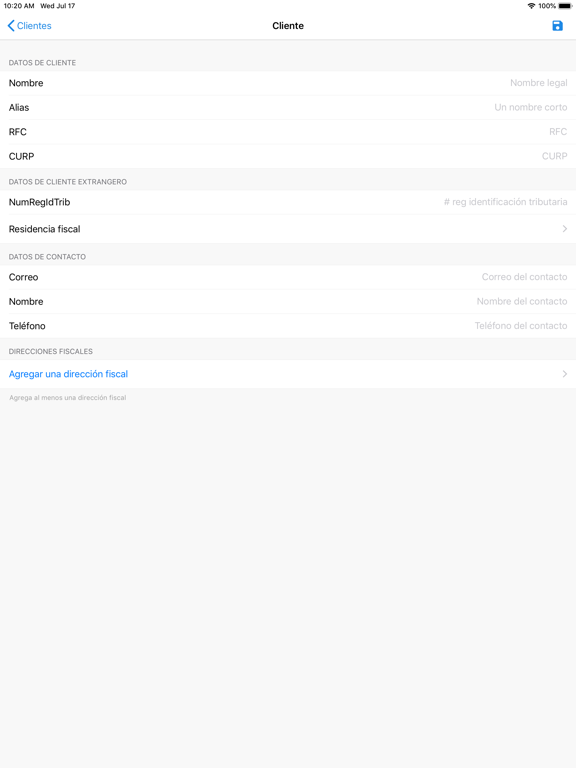 Factura Gorila iPad screenshot