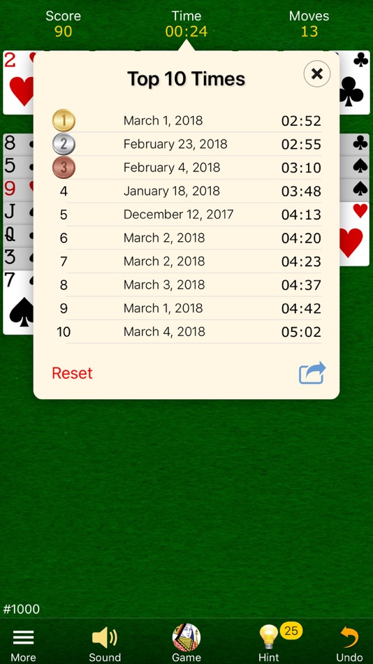 #8. FreeCell by Logify (iOS) 由: Logify LLC