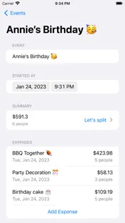 together - easy expense split iphone screenshot 1