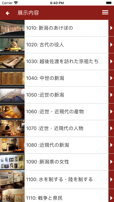 新潟レキハク iPhone screenshot
