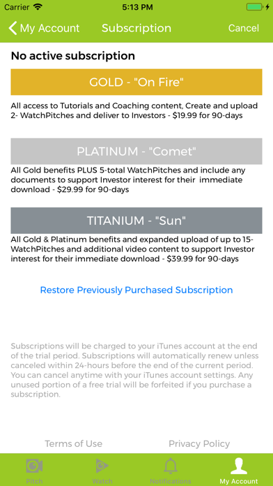 WatchPitch iPhone screenshot 5 - Photo & Video app