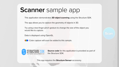 Scanner - Structure SDK Screenshot