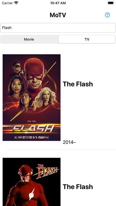 Screenshot #1 pour MoTV - Movie and TV Info