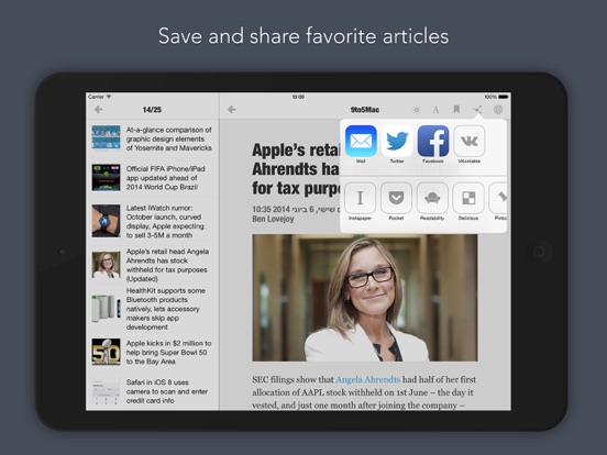 TechPort iPad screenshot 4 - News app