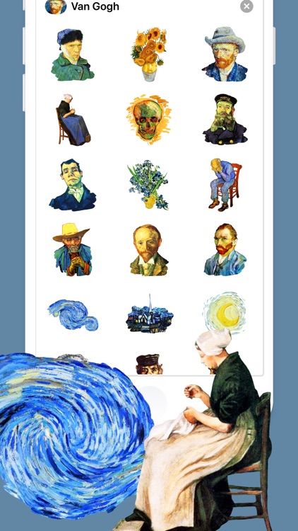 Van Gogh Stickers by Pavel Dubov
