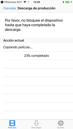 Captura de pantalla de Apolo ONCE en iPhone 3