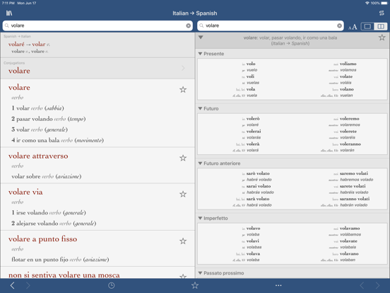 Ultralingua Spanish-Italian iPad screenshot 2 - Reference app