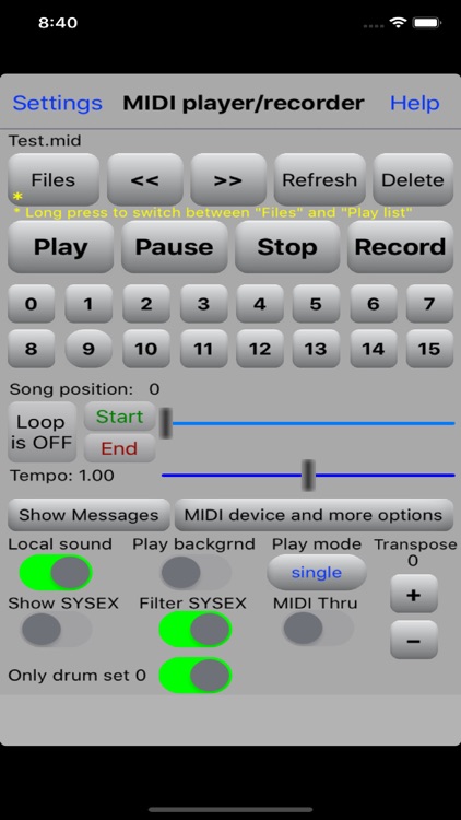 MIDI file player screenshot-0