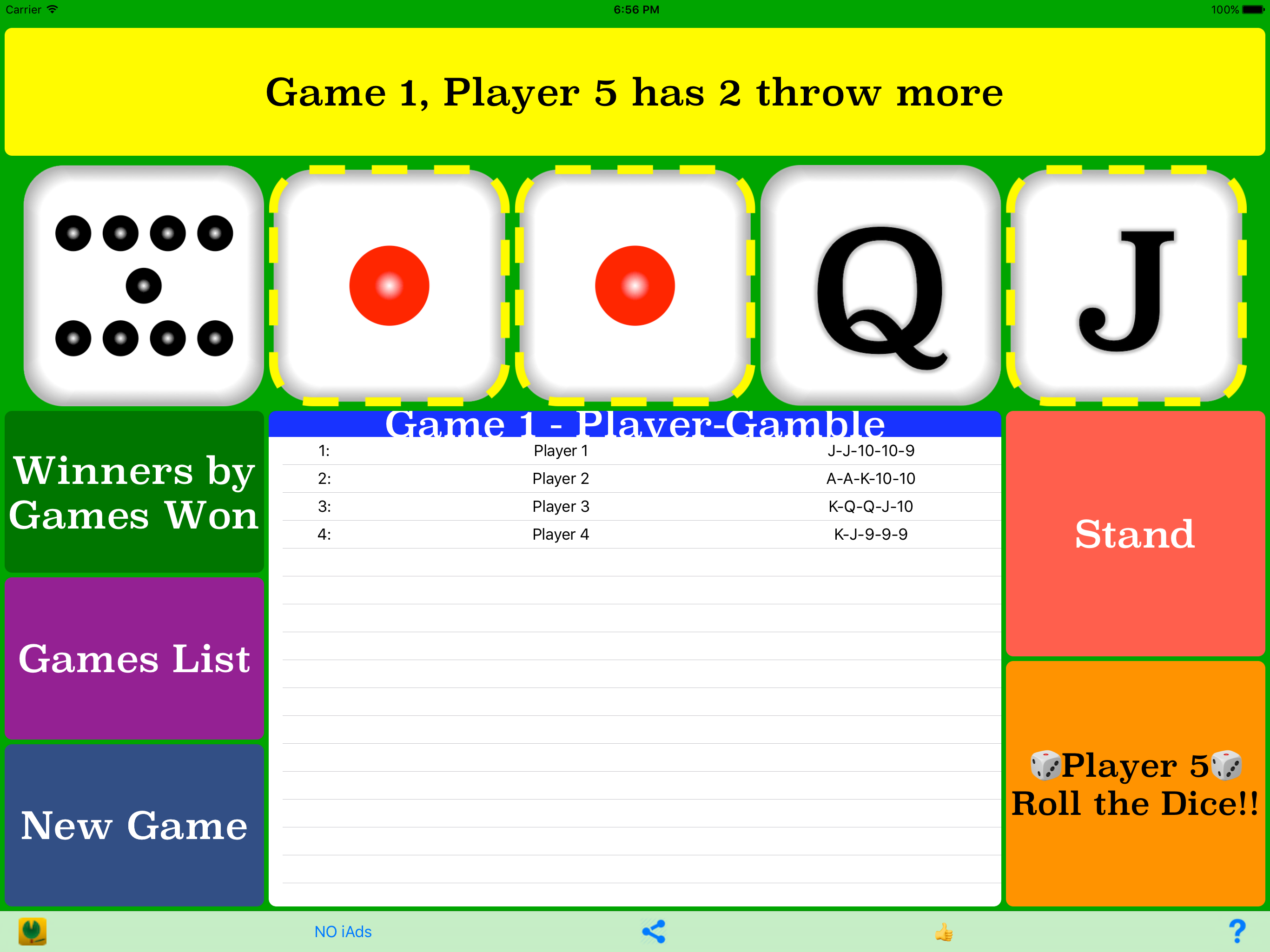 Poker Dice Minds