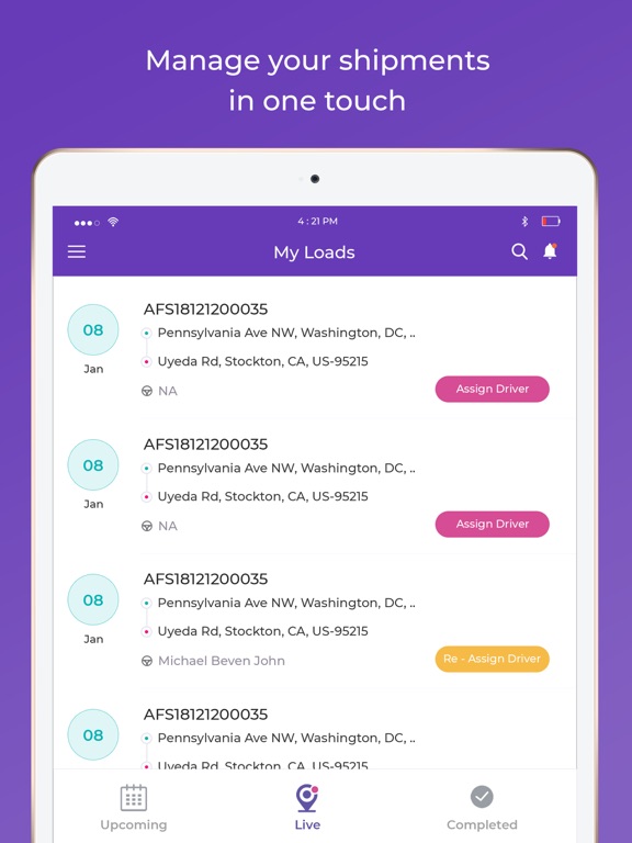 Amil Freight iPad screenshot 2 - Business app