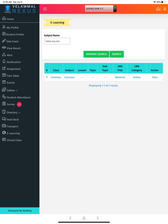 Screenshot #6 pour Velammal Nexus Parent App
