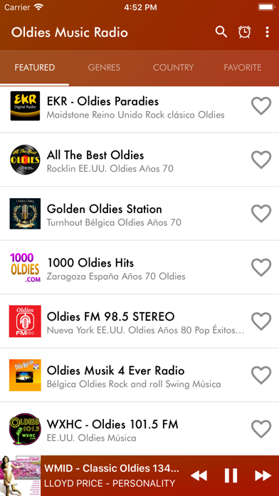 Screenshot #1 pour Oldies Music Radio Station
