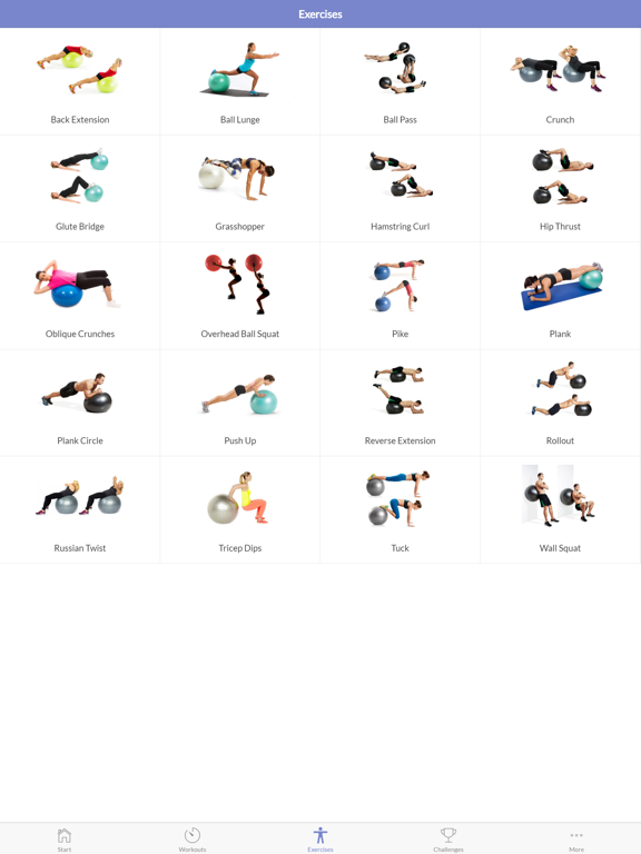 Stability Ball Workout iPad screenshot