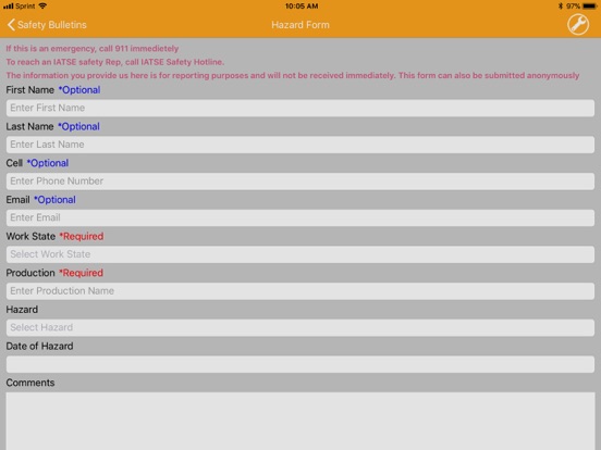 IATSE Safety Info iPad screenshot 2 - Education app