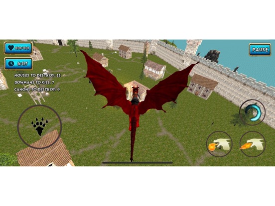 Fire Flying Dragon Simulator iPad screenshot