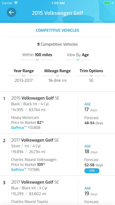 CarStory Appraise Screenshot