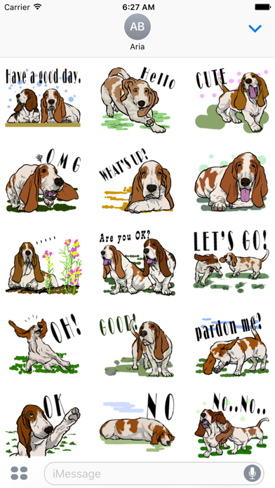 Screenshot #1 pour Basset Hound Dog Emoji Sticker