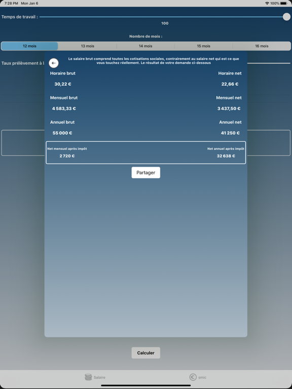 Screenshot #5 pour Convert Salaire Brut Net